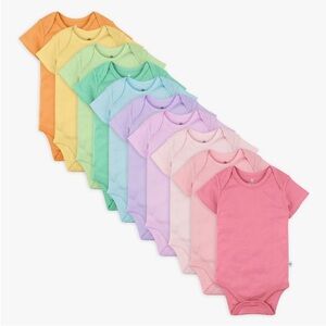 NIP Honest Baby 10-Pack Cotton Short Sleeve Bodysuits One-Piece
